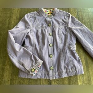 Boden Purple Cotton Coat - Size 4